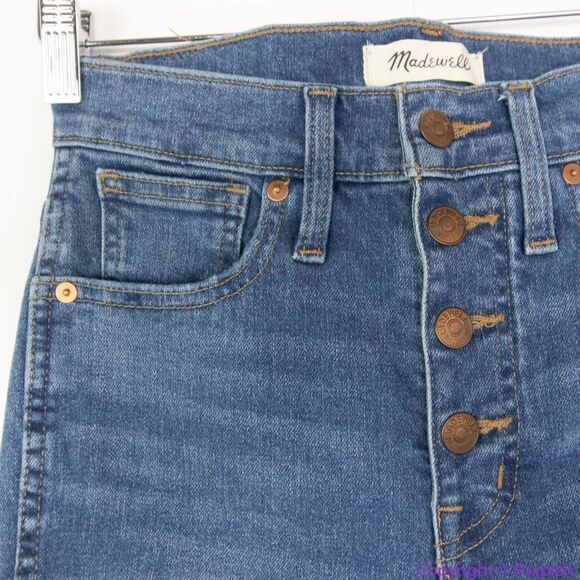 NEW Madewell 10" High-Rise Skinny Jeans in Dewitt Wash: Button-Front TENCEL, 25 - Picture 10 of 15